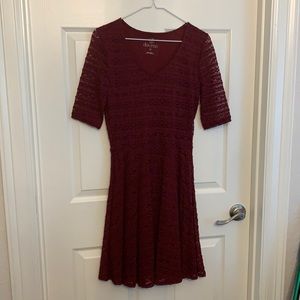 Maroon lace dress